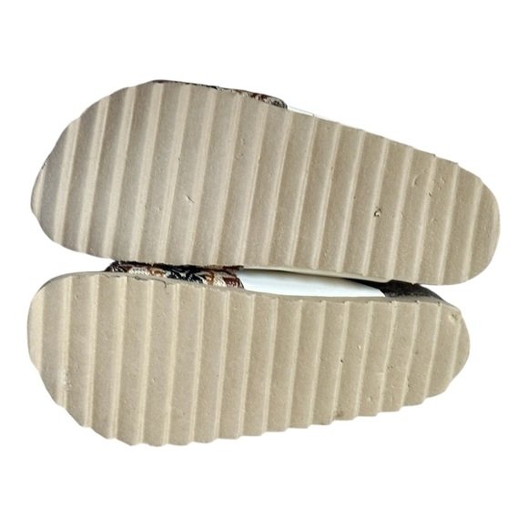 Inkkas Desert Buckle Sandals 7 Boho Woven Cork Slides White Brown Adjustable - Picture 11 of 11